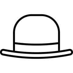 Hat I single vector icon illustration