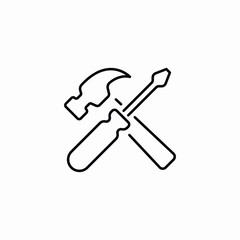 tool fix icon sign vector