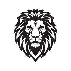 Obraz premium Lion Head silhouette vector illustration