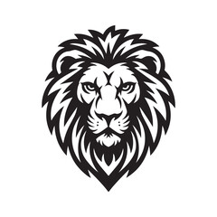 Fototapeta premium Lion Head silhouette vector illustration