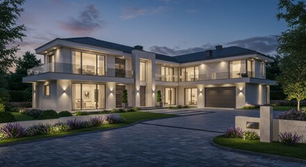 Obraz premium luxury home in the morning