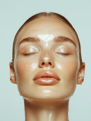 Beautiful female having a skin treatment