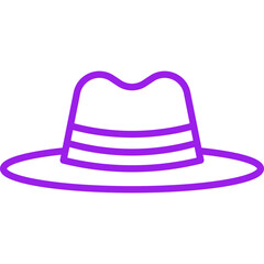 Hat II single vector icon illustration