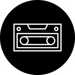 Casette single vector icon illustration