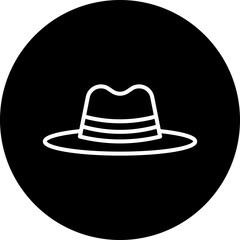 Hat II single vector icon illustration
