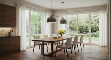Fototapeta premium luxury home in the morning