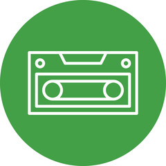 Casette single vector icon illustration