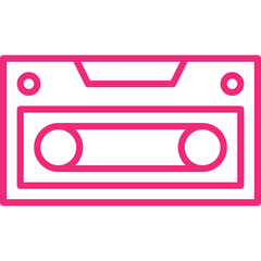 Obraz premium Casette single vector icon illustration