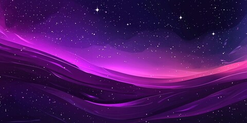 Obraz premium A purple, starry sky background with flowing lines
