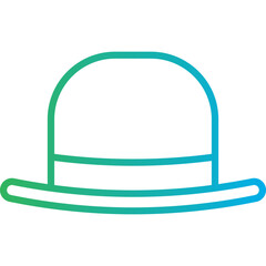 Hat I single vector icon illustration