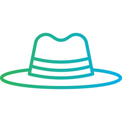 Hat II single vector icon illustration