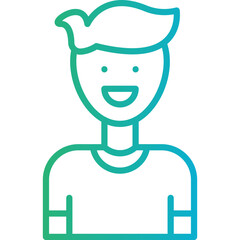 Man single vector icon illustration