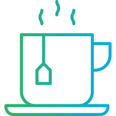 Obraz premium Tea Cup single vector icon illustration