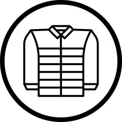 Jacket single vector icon illustration