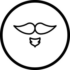 Beard and Moustache I single vector icon illustration