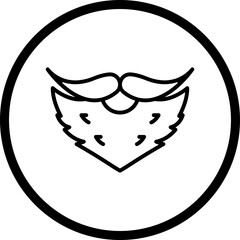 Beard and Moustache II single vector icon illustration