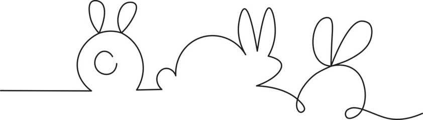 Easter bunny in doodle style in vector. Element for design advertisement mail posts poster print postcard banner