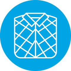 Check Shirt single vector icon illustration