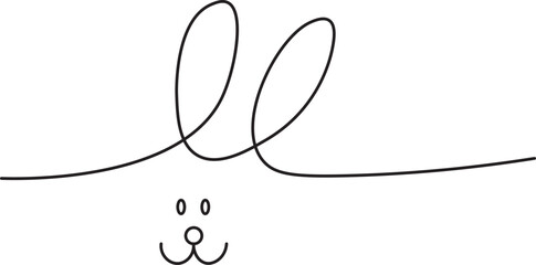 Easter bunny in doodle style in vector. Element for design advertisement mail posts poster print postcard banner