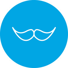 Moustache II single vector icon illustration