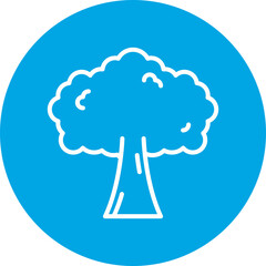 Tree single vector icon illustration
