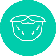 Moustache I single vector icon illustration