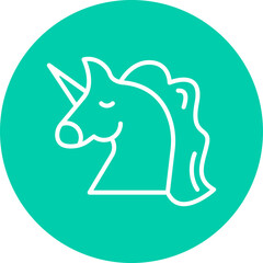 Unicorn single vector icon illustration