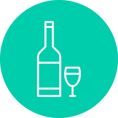 Alcohol single vector icon illustration