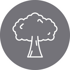 Tree single vector icon illustration