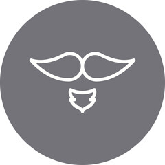 Beard and Moustache I single vector icon illustration