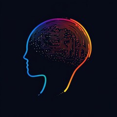 Obraz premium Ai logo in digital innovations design