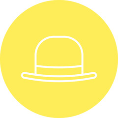Hat I single vector icon illustration