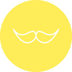 Moustache II single vector icon illustration
