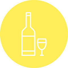 Alcohol single vector icon illustration