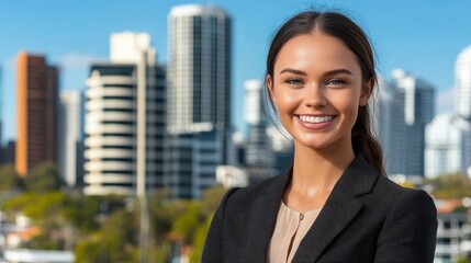 Confident Businesswoman in Urban Setting