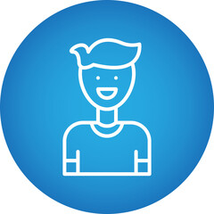 Man single vector icon illustration