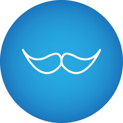 Moustache II single vector icon illustration