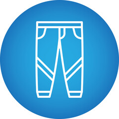 Trousers single vector icon illustration