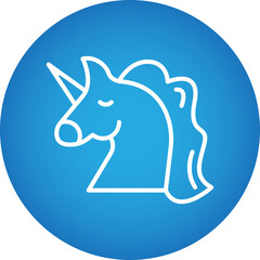 Unicorn single vector icon illustration