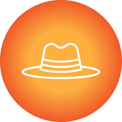 Hat II single vector icon illustration