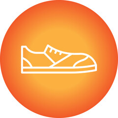 Sneakers single vector icon illustration