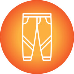 Trousers single vector icon illustration