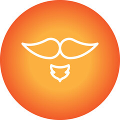 Beard and Moustache I single vector icon illustration