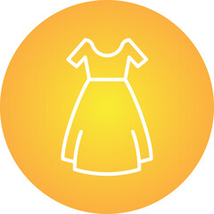 Dress single vector icon illustration