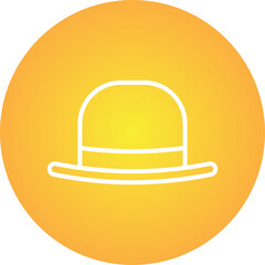 Hat I single vector icon illustration