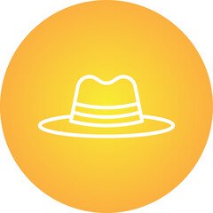 Hat II single vector icon illustration