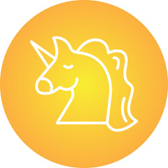 Unicorn single vector icon illustration