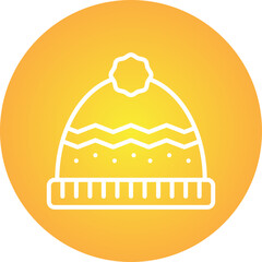 Warm Cap single vector icon illustration