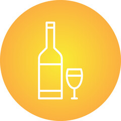 Alcohol single vector icon illustration