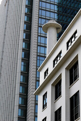 A building seen from a low angle